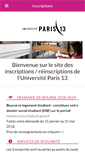 Mobile Screenshot of inscriptions.univ-paris13.fr